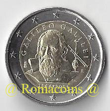 2 Euros Conmemorativos Italia 2014 Galileo Galilei Unc