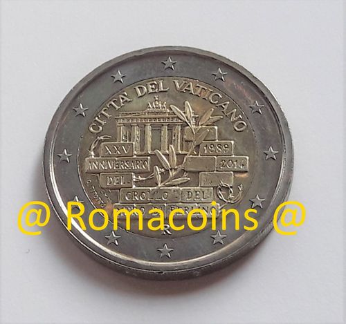 Moneda 2 Euros Vaticano Conmemorativa 2014 sin cartera