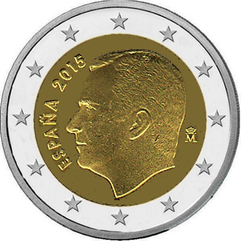 2 Euro Commemorative Coin Spain 2015 Felipe VI Unc - Romacoins