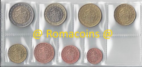 Serie Completa Vaticano 2005 8 Monedas 1 cc 2 Euros Fdc