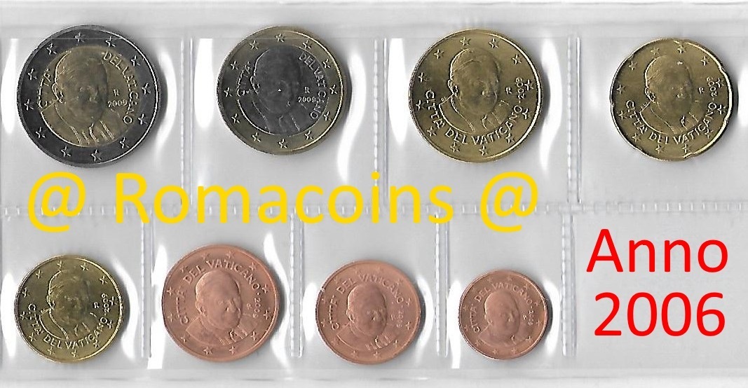 ITALY SET of uncirculated Euro cents 2006-1 cent 2 cent 