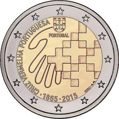 2 Euro Commemorativi Portogallo 2015 Croce Rossa Portoghese Unc
