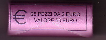 2 Euros Italie 2008 Dante Alighieri Unc Rouleau