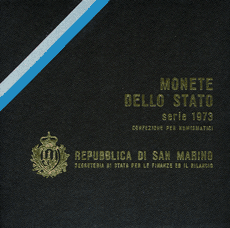 Cartera San Marino 1973 Oficial 8 Monedas Liras Fdc