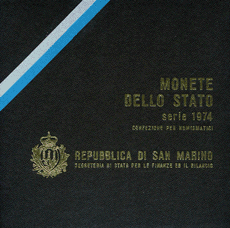 Cartera San Marino 1974 Oficial 8 Monedas Liras Fdc