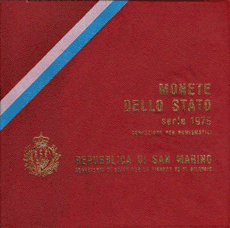 Cartera San Marino 1975 Oficial 8 Monedas Liras Fdc