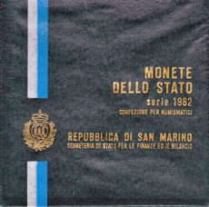 Cartera San Marino 1982 Oficial 9 Monedas Liras Fdc