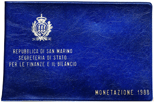 Cartera San Marino 1988 Oficial 10 Monedas Liras Fdc