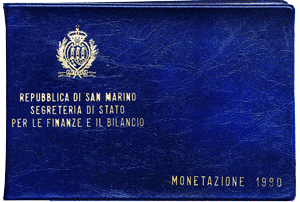 Cartera San Marino 1990 Oficial 10 Monedas Liras Fdc
