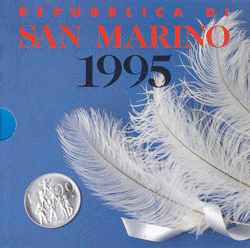 Cartera San Marino 1995 Oficial 10 Monedas Liras Fdc