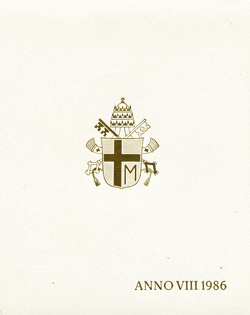 Serie Divisionale Vaticano 1986 Giovanni Paolo II Lire