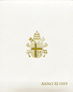Cartera Vaticano 1989 Oficial Liras Juan Pablo II Fdc