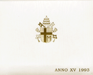 Cartera Vaticano 1993 Oficial Liras Juan Pablo II Fdc