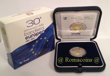 2015 Vatican Italy rare 2 euro coin Bimetalic UNC World Family official Folder 