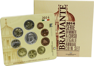 Cartera Italia 2014 Oficial 5 Euro Bramante Euroset Fdc