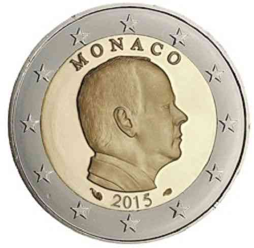 2 Euros Monaco 2015 Unc. Introuvable !!!!