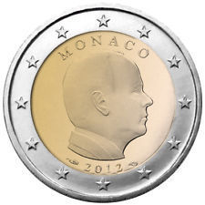 2 Euros Monaco 2012 Pièce Unc. Introuvable !!!!