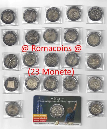 23 x 2 Euro Commemorativi 2015 Monete Collezione Completa