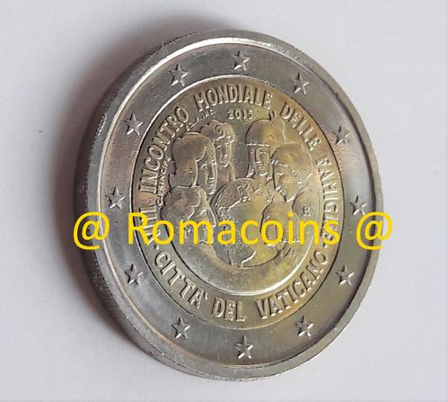 Moneda 2 Euros Vaticano Conmemorativa 2015 sin cartera