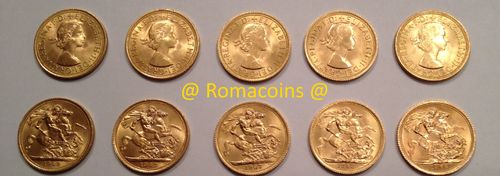 10 Libras Esterlinas Oro Gran Bretaña Queen Elizabeth 917/1000