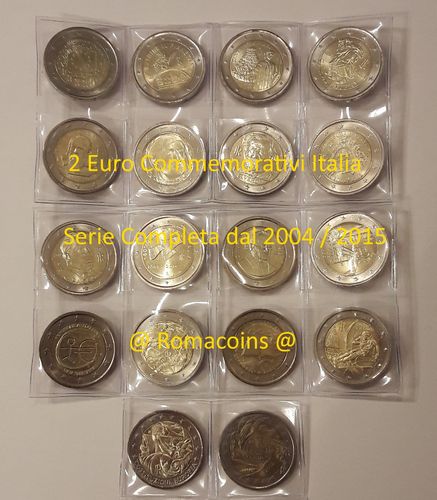 Komplettsatz 2 Euro Italien 2004-2015 30 18 Sondermünzen Unc
