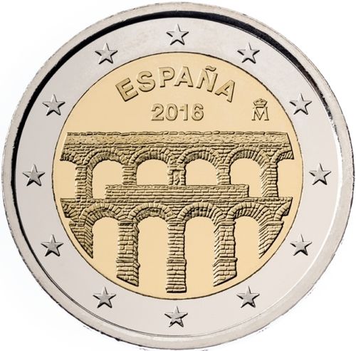 2 Euros Conmemorativos España 2016 Segovia Unc