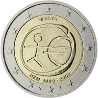 2 Euros Commémoratives 2009 Union Monétaire Emu