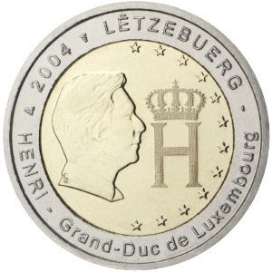 2 Euro Commemorativi Lussemburgo 2004 Granduca Henry