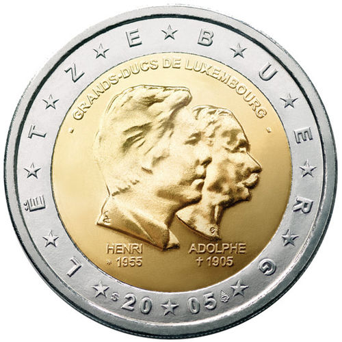 2 Euros Conmemorativos Luxemburgo 2005 Moneda