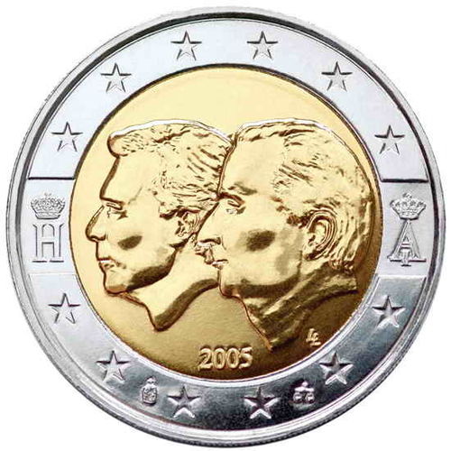 2 Euros Conmemorativos Belgica 2005 Moneda