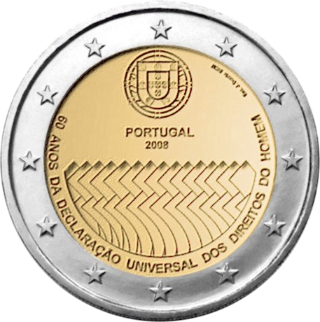 2 Euros Conmemorativos Portugal 2008 Moneda