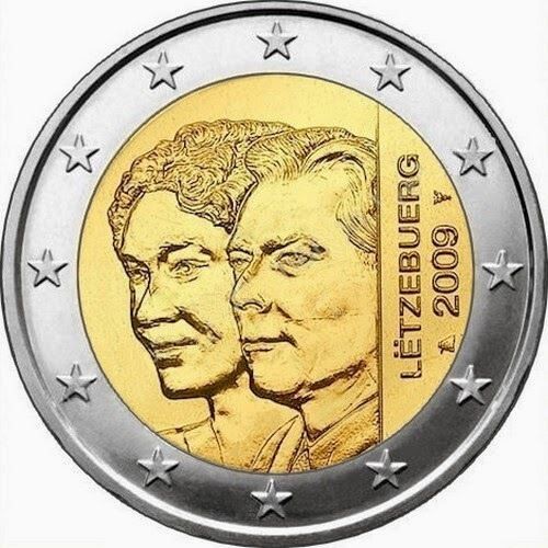 2 Euros Conmemorativos Luxemburgo 2009 Moneda