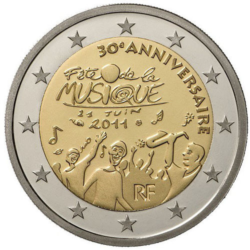2 Euros Conmemorativos Francia 2011 Moneda