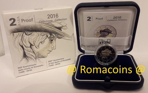2 Euros Conmemorativos Italia 2016 Donatello Proof