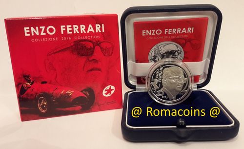 10 Euro Italien 2016 Enzo Ferrari Silber Polierte Platte PP
