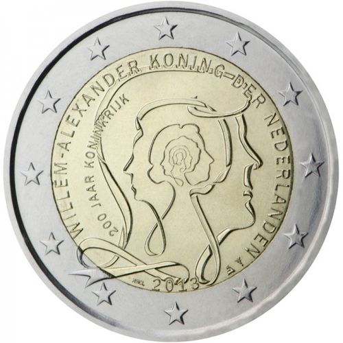 2 Euros Conmemorativos Holanda 2013 Reino Moneda