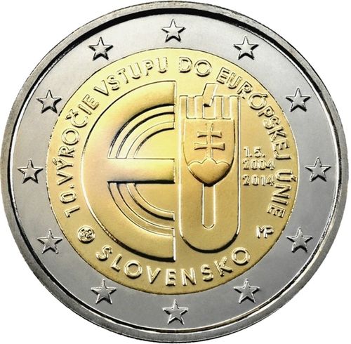 2 Euros Conmemorativos Eslovaquia 2014 Moneda