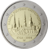 2 Euro Commemorativi Lettonia 2014 Moneta Riga