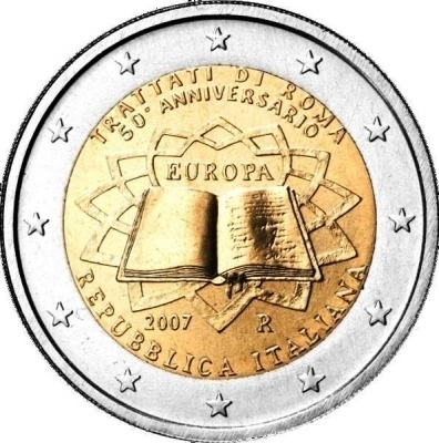 2 Euros Conmemorativos Italia 2007 Tratado de Roma