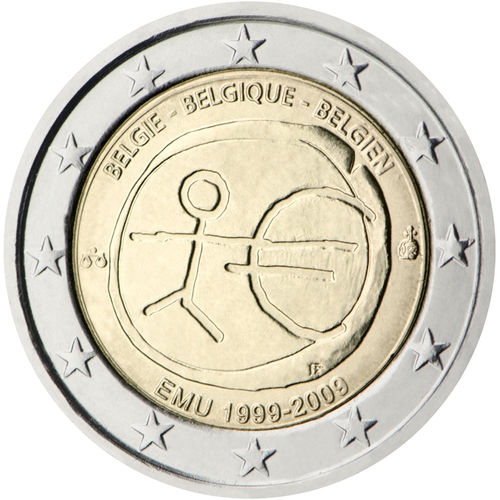 2 Euros Commémorative Belgique 2009 Emu