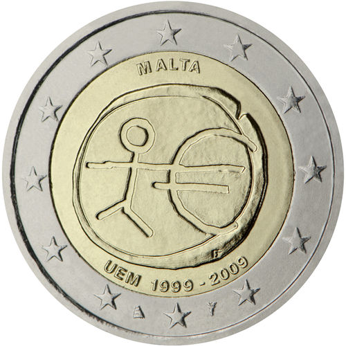 2 Euros Commémorative Malte 2009 Emu