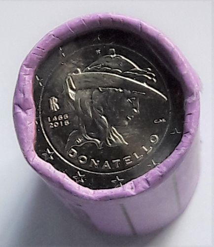 Rollo 2 Euros Italia 2016 Donatello Monedas