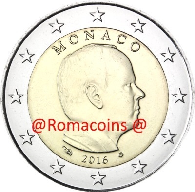 2 Euros Monaco 2016 Moneda Inalcanzable Unc No Circulada