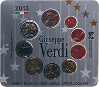 Bu Italie 2013 Coffret Giuseppe Verdi 9 Pièces