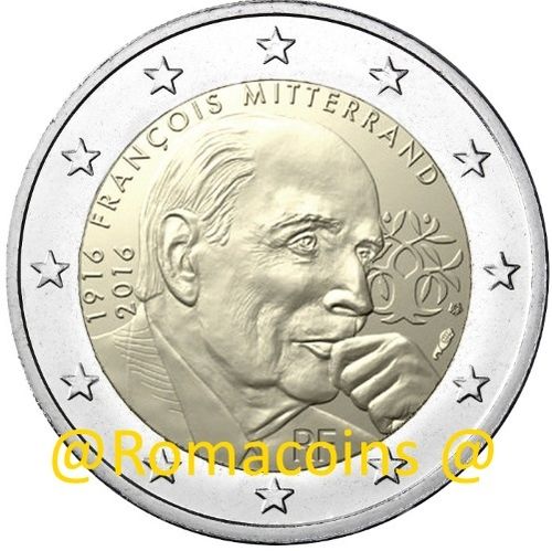 2 Euro Commemorativi Francia 2016 Mitterrand Unc