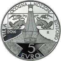 5 Euros Argent Italie 2016 Villa Cicogna Mozzoni Be Proof