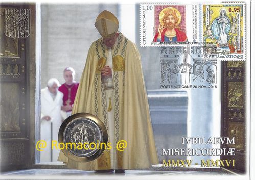 Busta Filatelica Numismatica Vaticano 2016 Misericordia