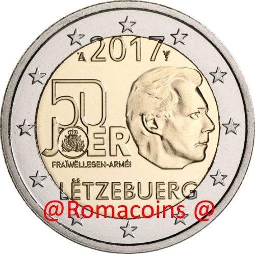 2 Euro Sondermünze Luxemburg 2017 50 Jahre Militärdienst