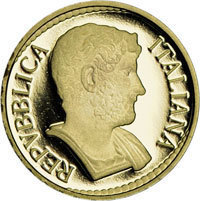 10 Euros Italia 2017 Moneda Emperador Adriano Oro Proof