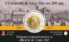 Coincard Belgio 2017 2 Euro 200 Anni Università Liegi Lingua Francese